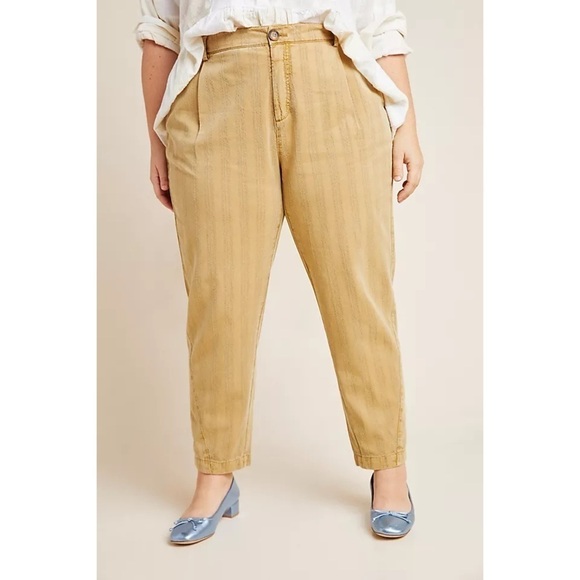 NEW Anthropologie Scout Slim Pleated Pants Plus 26W - Picture 1 of 10
